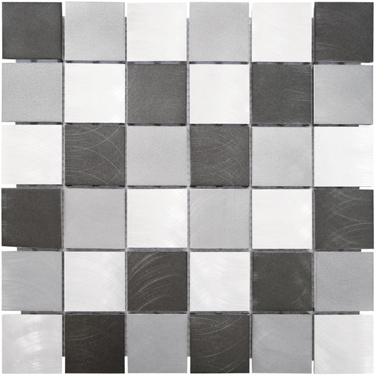 Mosaique carre gris noir