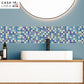 Mosaïque antiques nacre bleu