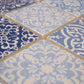 Mosaïque baroque bleu grand format