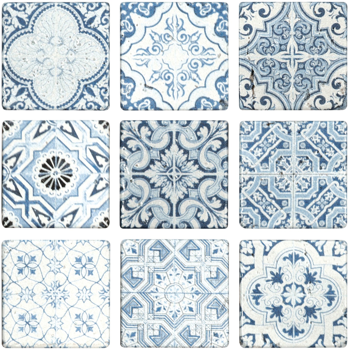 Mosaique decor renaissance travertin decore blue
