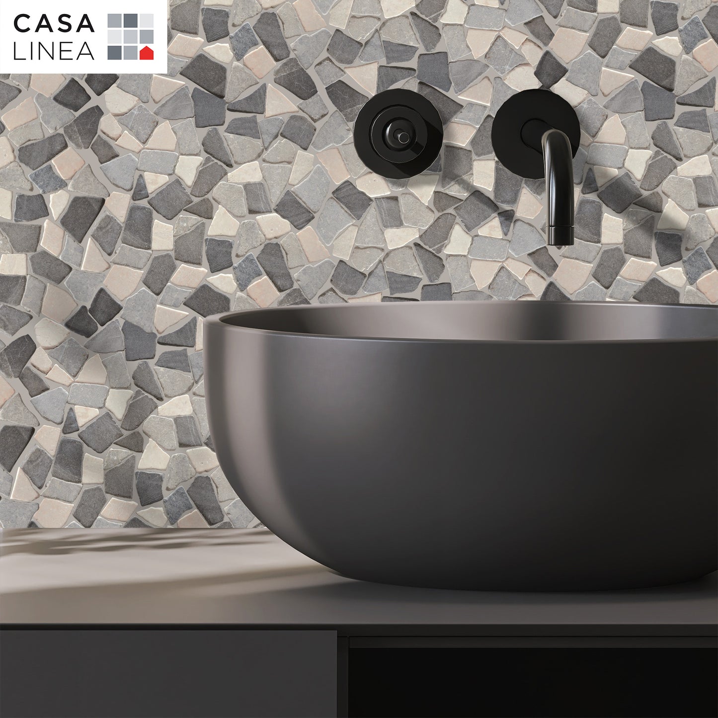 Mosaïque palladien mix gris