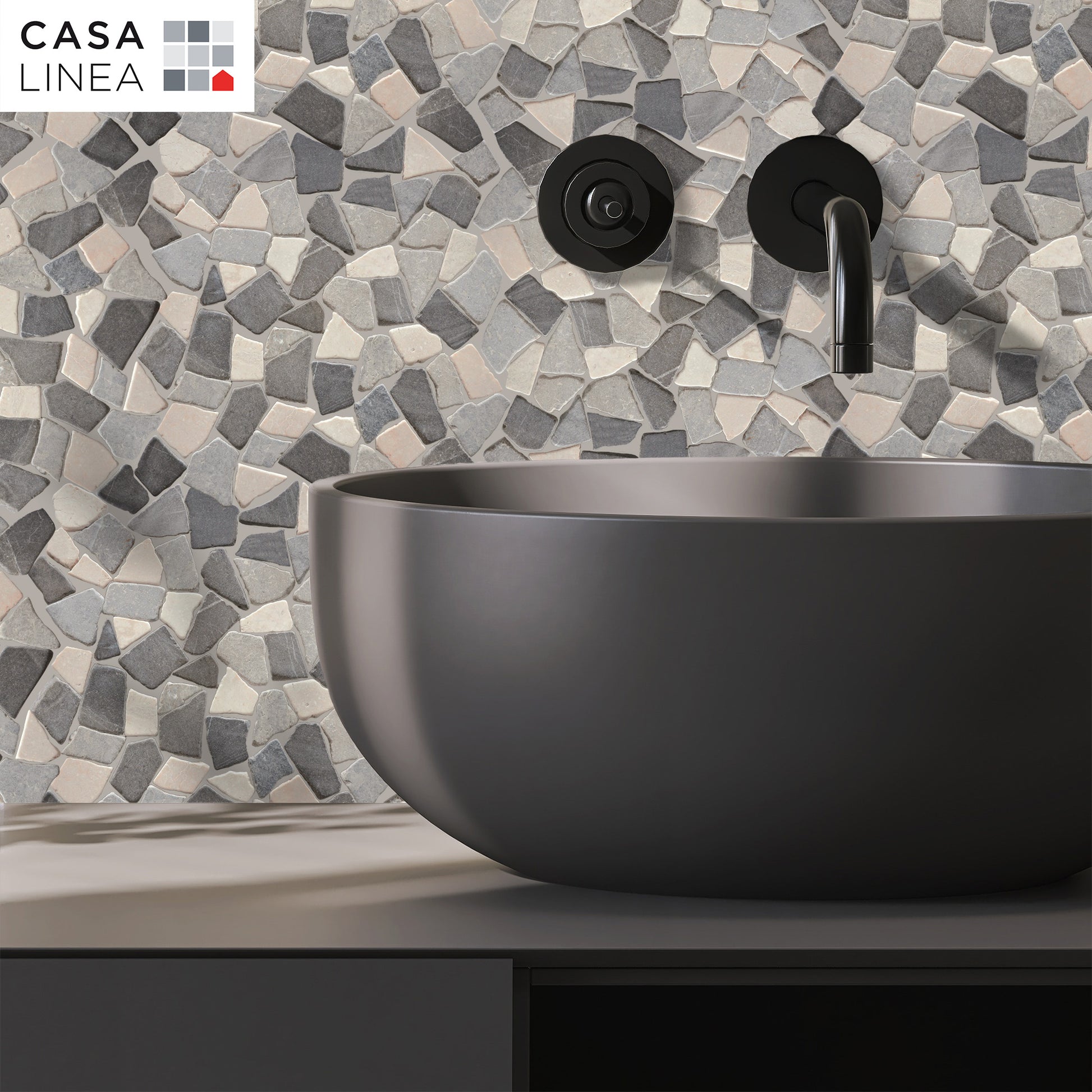 Mosaïque palladien mix gris