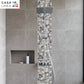 Mosaïque galet scie mix gris