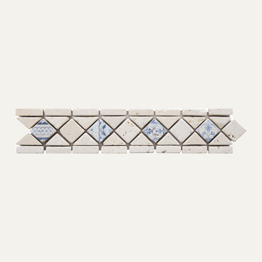 Listel renaissance roma travertin blue