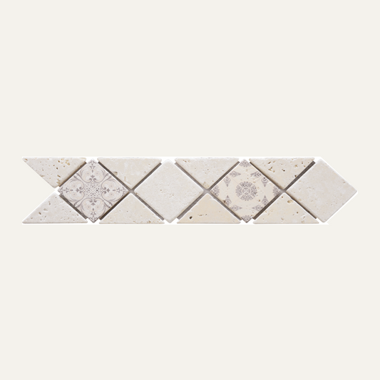 Listel renaissance diagonal décor nat