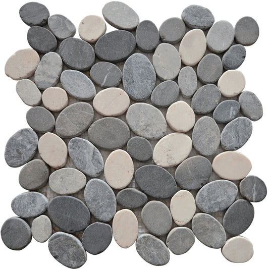 Mosaïque galet scie mix gris - Casa Linea Home