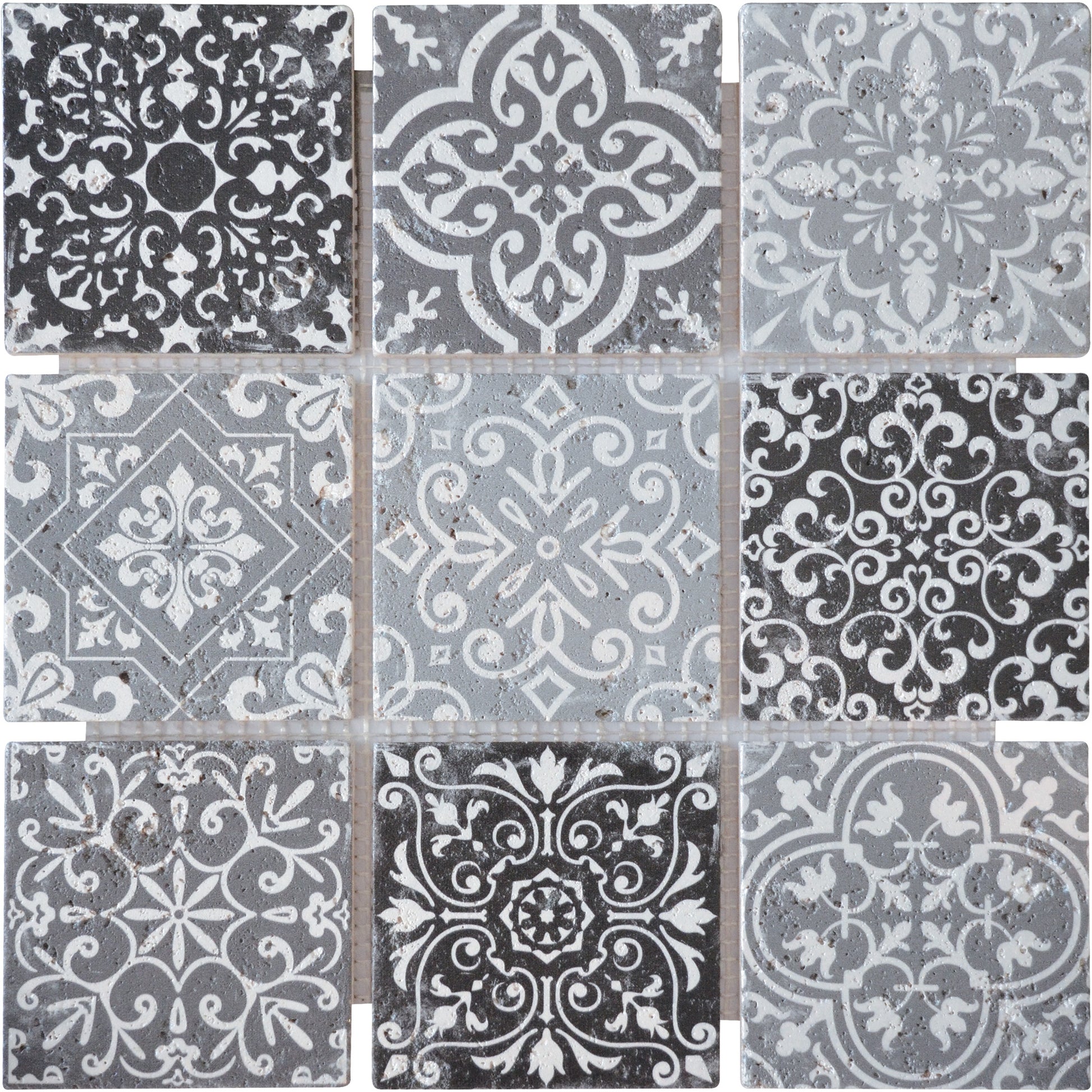 Mosaïque baroque gris