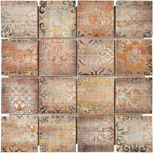 Mosaique castle wood silver