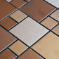 Mosaique inox mix marron