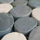 Mosaïque galet scie mix gris