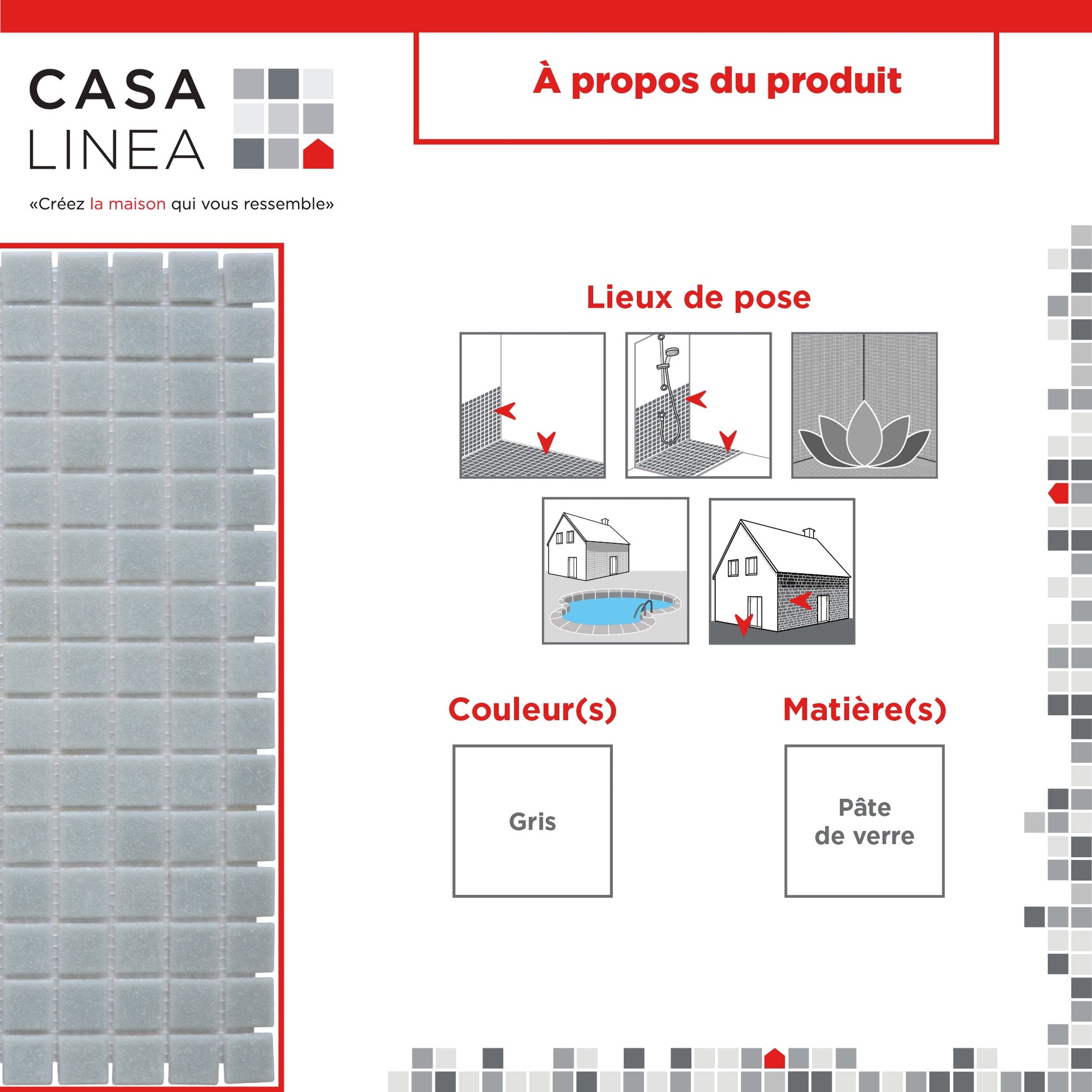 Mosaïque Gris