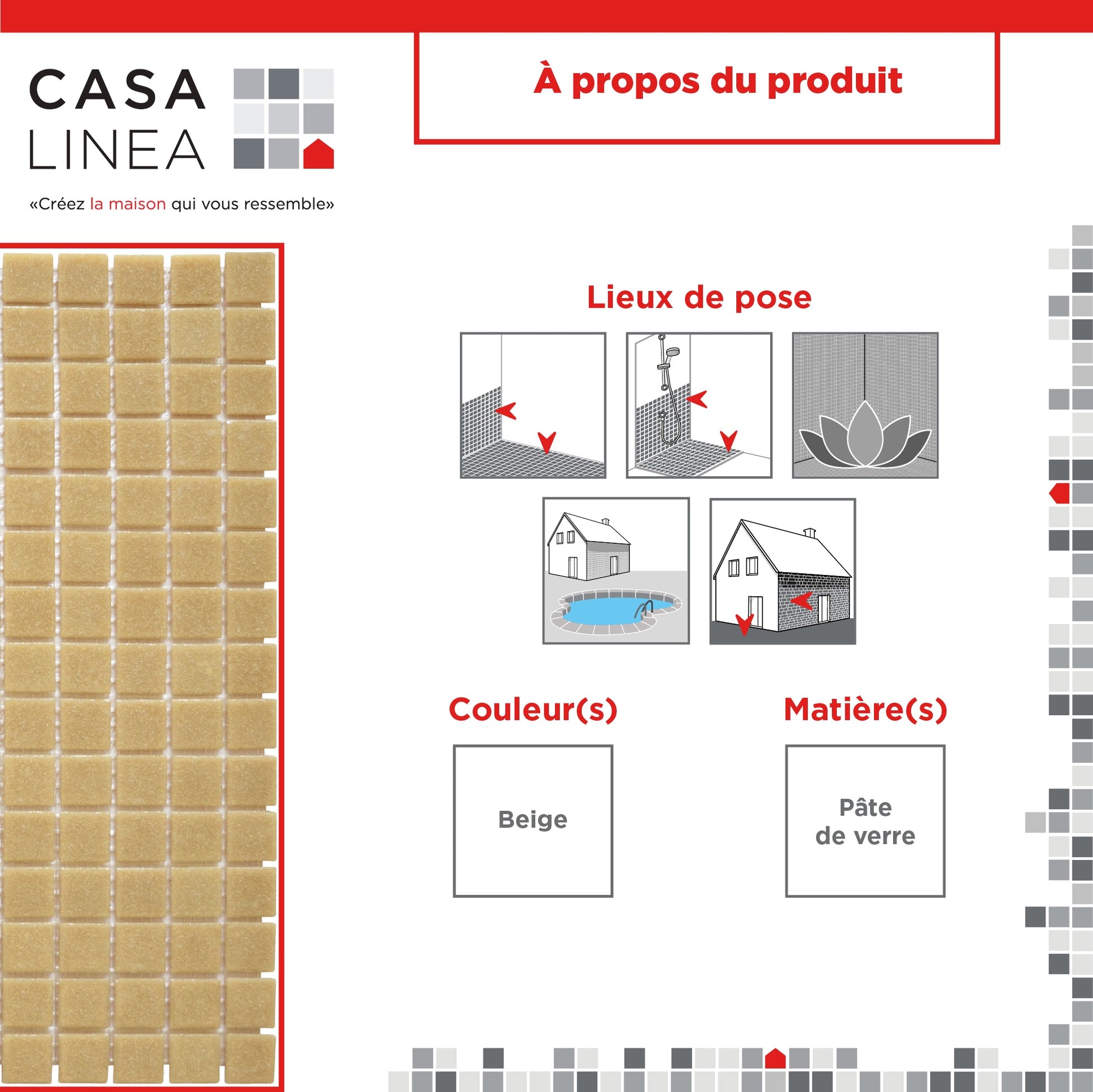 Mosaïque beige