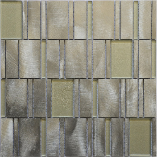 Mosaique barrette verralu blanche