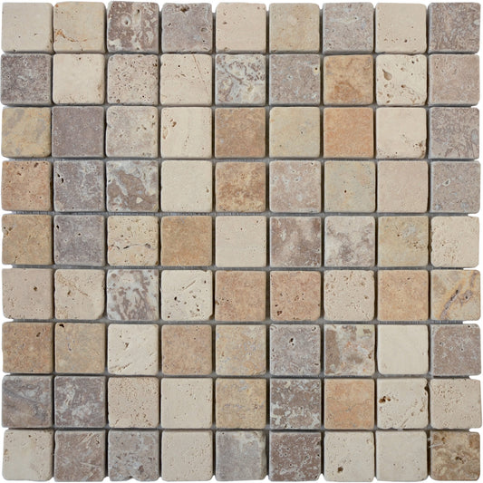 Mosaïque travertin mix