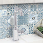 Mosaique decor renaissance travertin decore blue