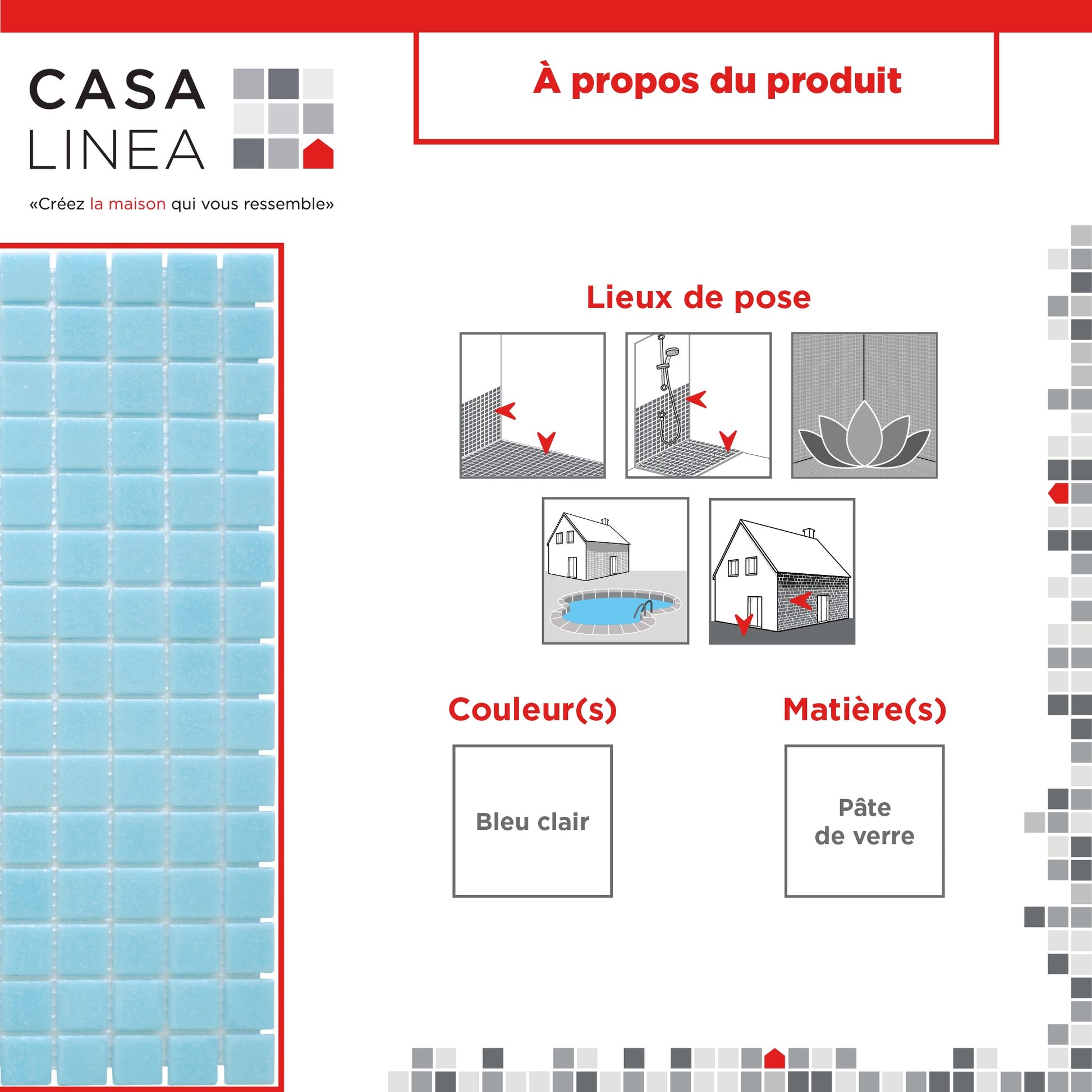 Mosaïque bleu