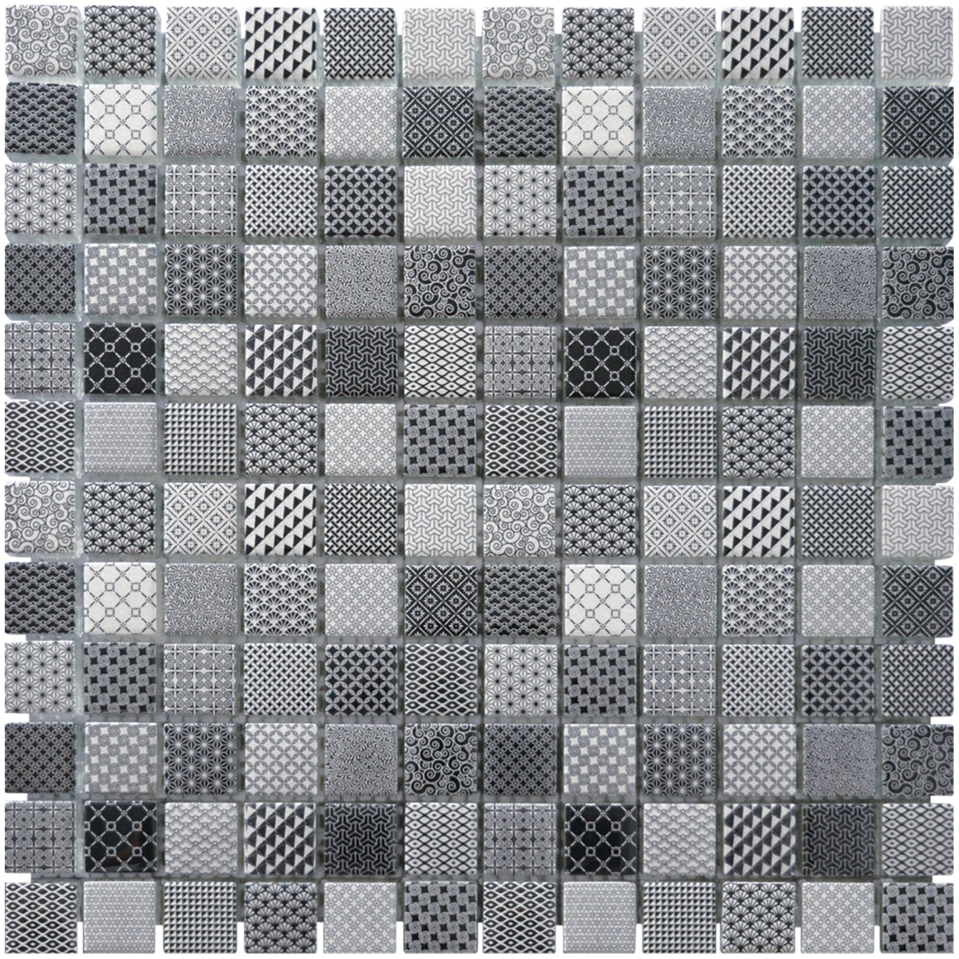 Mosaique resine mix gris