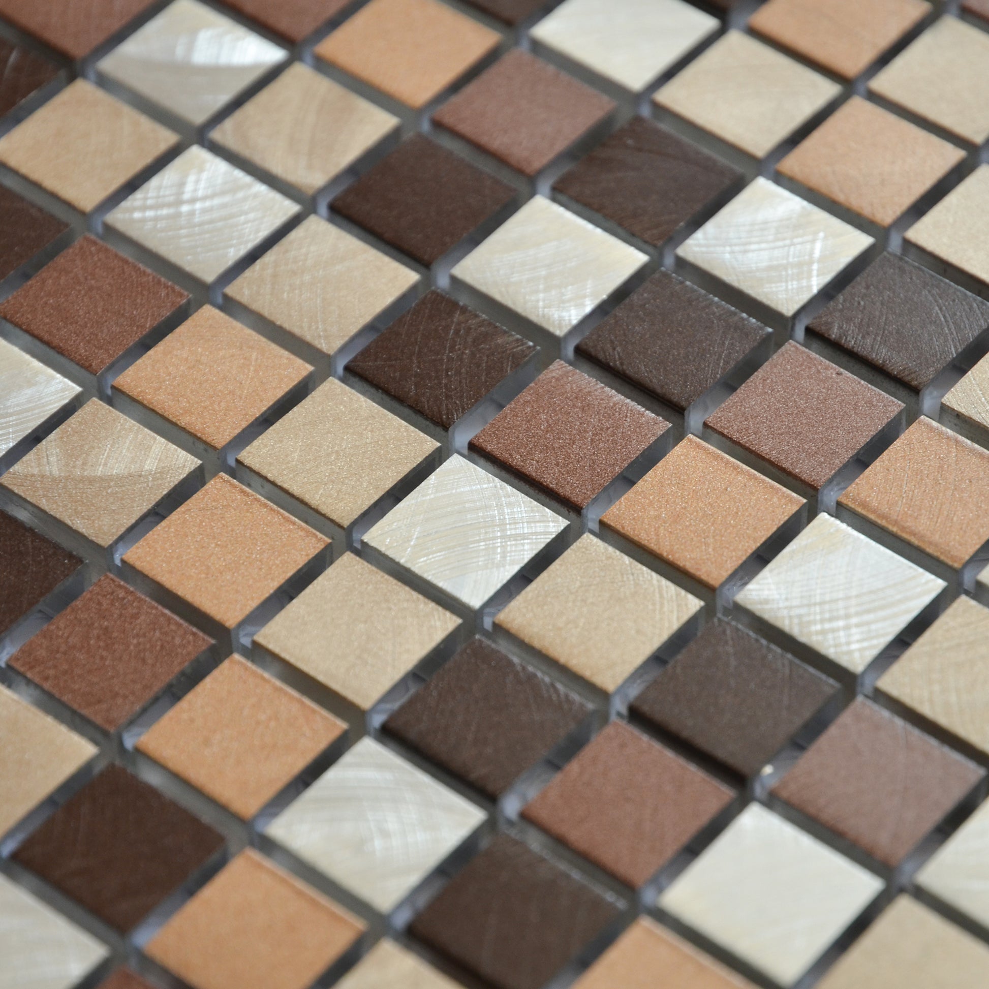Mosaique carre marron